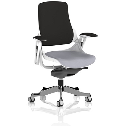 Zure Black Back Executive Chair, Height Adjustable Arms, Quest Shell