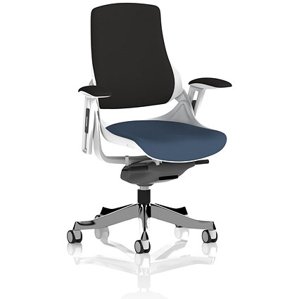 Zure Black Back Executive Chair, Height Adjustable Arms, Quest Whelk