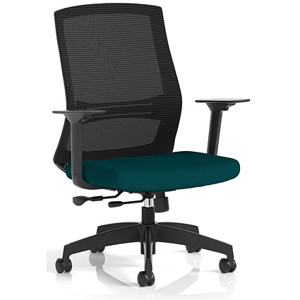 Ventra Mesh Back Task Operator Chair, Height Adjustable Arms, Maringa Teal