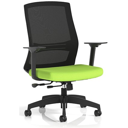 Ventra Mesh Back Task Operator Chair, Height Adjustable Arms, Myrrh Green