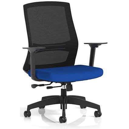 Ventra Mesh Back Task Operator Chair, Height Adjustable Arms, Stevia Blue