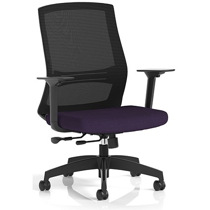 Ventra Mesh Back Task Operator Chair, Height Adjustable Arms, Tansy Purple