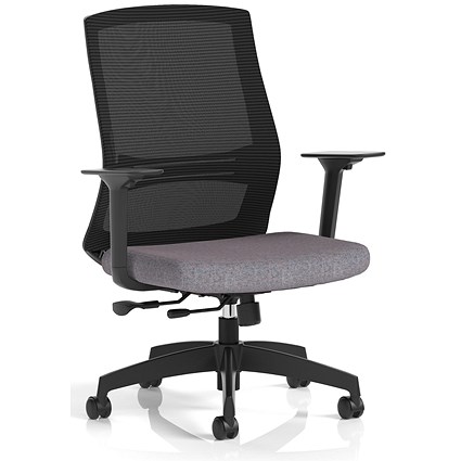 Ventra Mesh Back Task Operator Chair, Height Adjustable Arms, Rivet Fuse