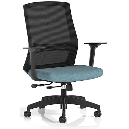 Ventra Mesh Back Task Operator Chair, Height Adjustable Arms, Rivet Quench