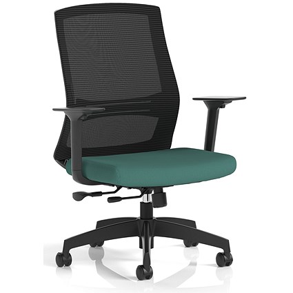 Ventra Mesh Back Task Operator Chair, Height Adjustable Arms, Quest Kelp