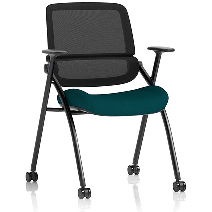 Capra Mesh Back Folding Training Chair, Maringa Teal