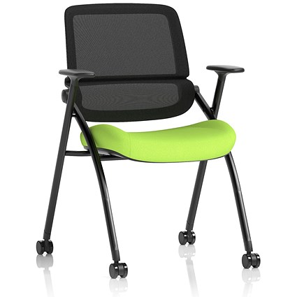 Capra Mesh Back Folding Training Chair, Myrrh Green