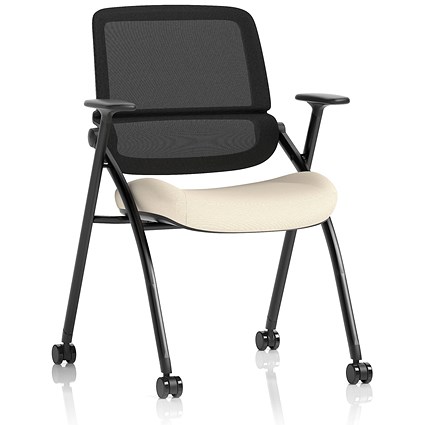Capra Mesh Back Folding Training Chair, Quest Salt