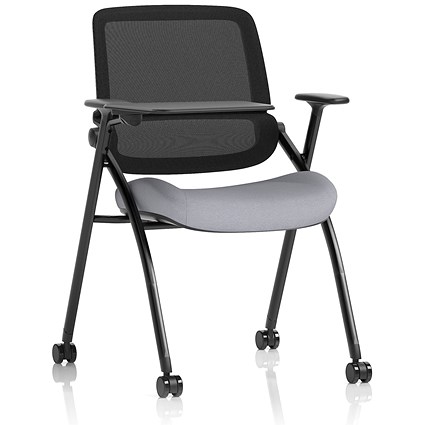 Capra Mesh Back Folding Training Chair With Writing Table, Quest Shell