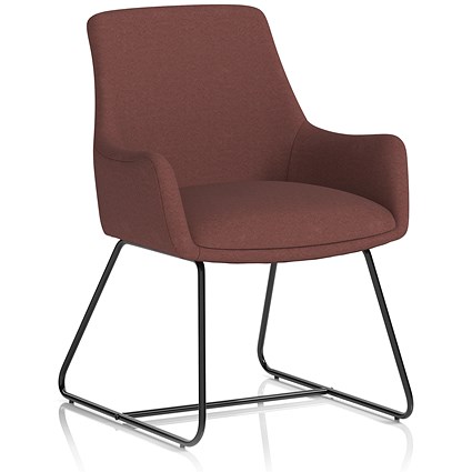 Quote Sled Base Reception Chair Bespoke Colour Rivet Forge