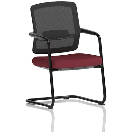 Flint Mesh Back Cantilever Chair, Ginseng Chilli