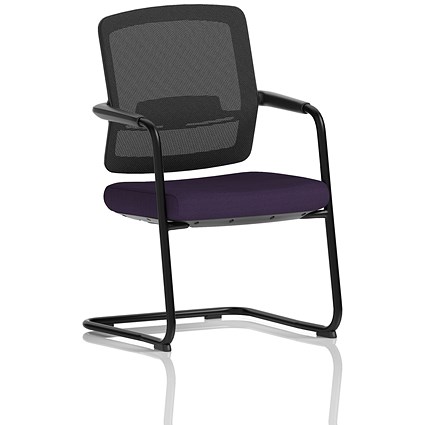 Flint Mesh Back Cantilever Chair, Tansy Purple