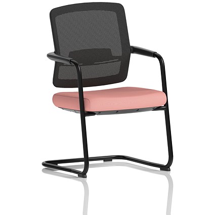 Flint Mesh Back Cantilever Chair, Quest Shrimp