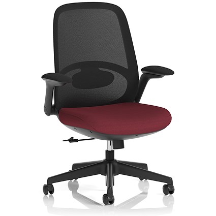 Crew 2 Task Operator Mesh Back Chair, Folding Arms, Ginseng Chilli