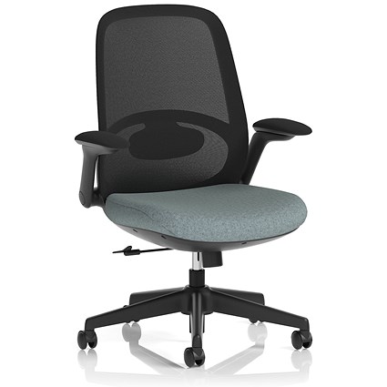Crew 2 Task Operator Mesh Back Chair, Folding Arms, Rivet Tensile