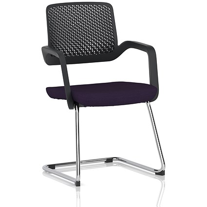 Cosmo Cantilever Chair, Black Frame, Tansy Purple