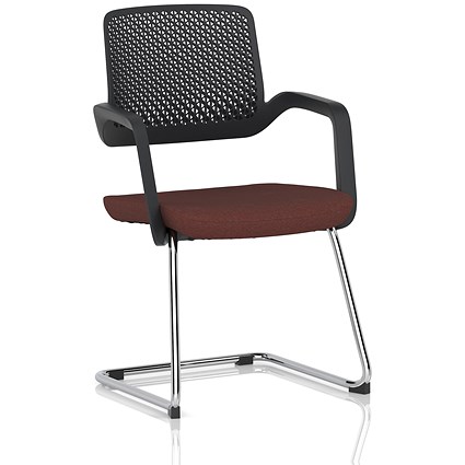 Cosmo Cantilever Chair Black Frame Bespoke Colour Seat Rivet Forge