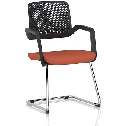 Cosmo Cantilever Chair Black Frame Bespoke Colour Seat Quest Crab