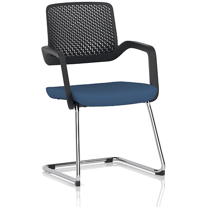 Cosmo Cantilever Chair Black Frame Bespoke Colour Seat Quest Limpet
