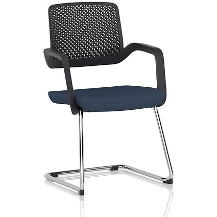 Cosmo Cantilever Chair Black Frame Bespoke Colour Seat Quest Whelk