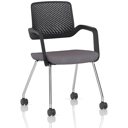 Cosmo Training Chair Black Frame Bespoke Colour Seat Rivet Fuse