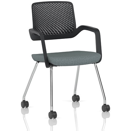Cosmo Training Chair Black Frame Bespoke Colour Seat Rivet Tensile