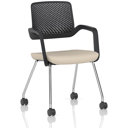 Cosmo Training Chair Black Frame Bespoke Colour Seat Quest Salt