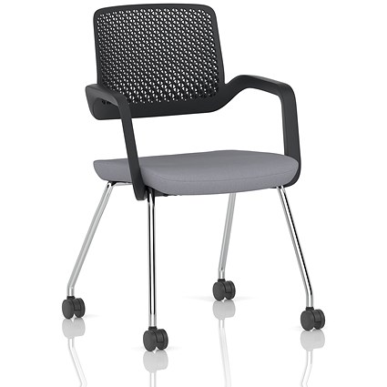 Cosmo Training Chair Black Frame Bespoke Colour Seat Quest Shell