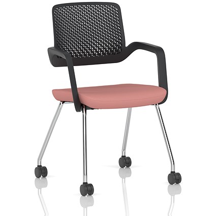 Cosmo Training Chair Black Frame Bespoke Colour Seat Quest Shrimp
