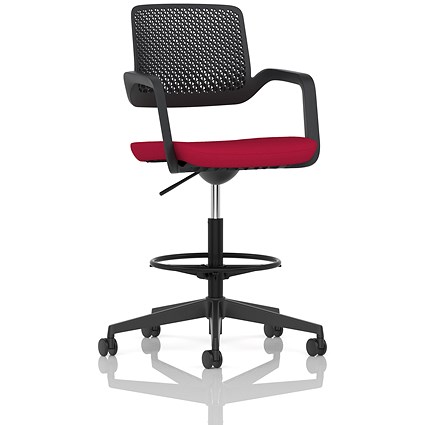 Cosmo Hi Rise Chair Black Frame Bespoke Colour Seat Bergamot Cherry