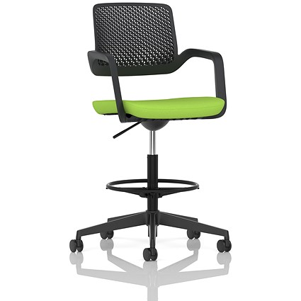 Cosmo Hi Rise Chair Black Frame Bespoke Colour Seat Myrrh Green