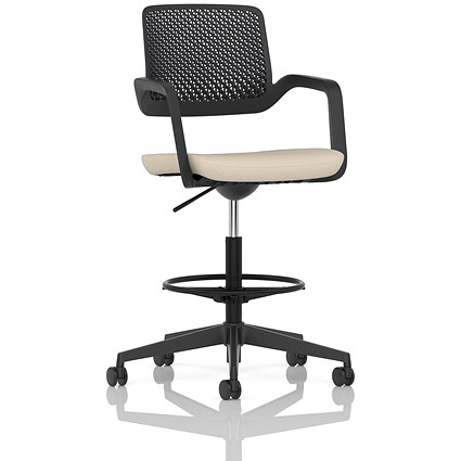 Cosmo Hi Rise Chair Black Frame Bespoke Colour Seat Quest Salt