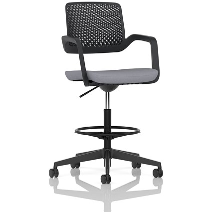 Cosmo Hi Rise Chair Black Frame Bespoke Colour Seat Quest Shell