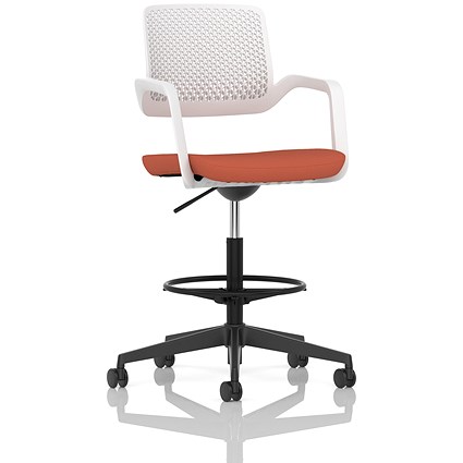 Cosmo Hi Rise Chair White Frame Bespoke Colour Seat Quest Crab