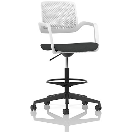 Cosmo Hi Rise Chair White Frame Bespoke Colour Seat Quest Mussel