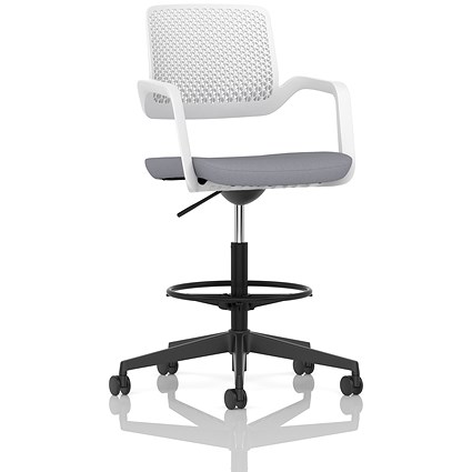 Cosmo Hi Rise Chair White Frame Bespoke Colour Seat Quest Shell