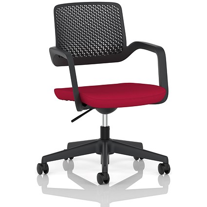 Cosmo Task Operator Chair, Black Frame, Bergamot Cherry