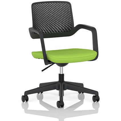 Cosmo Task Operator Chair, Black Frame, Myrrh Green