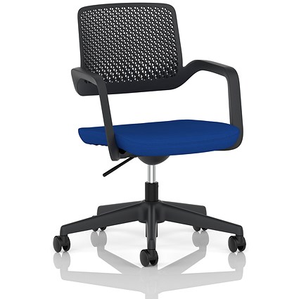 Cosmo Task Operator Chair, Black Frame, Stevia Blue