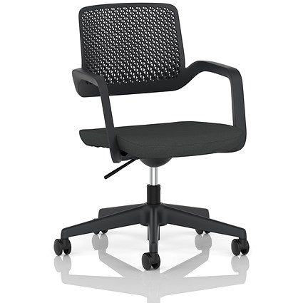 Cosmo Task Operator Chair Black Frame Bespoke Colour Seat Quest Mussel
