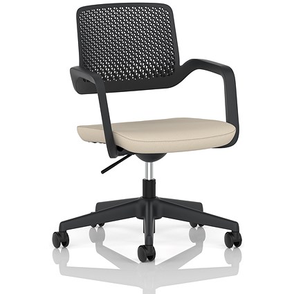 Cosmo Task Operator Chair Black Frame Bespoke Colour Seat Quest Salt