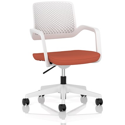 Cosmo Task Operator Chair White Frame Bespoke Colour Seat Quest Crab