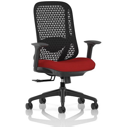 Prism Mesh Back Chair, Height Adjustable Arms, Bergamot Cherry