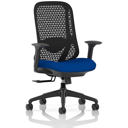 Prism Mesh Back Chair, Height Adjustable Arms, Stevia Blue