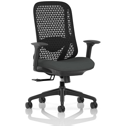 Prism Mesh Back Chair, Height Adjustable Arms, Quest Mussel