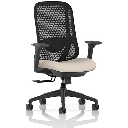 Prism Mesh Back Chair, Height Adjustable Arms, Quest Salt
