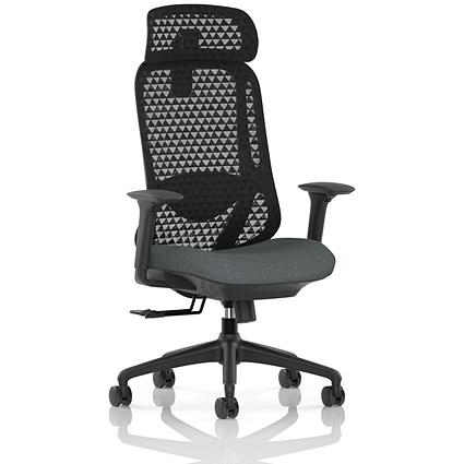 Prism Mesh Back Chair, Headrest, Height Adjustable Arms, Rivet Tensile