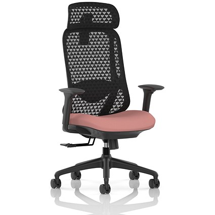 Prism Mesh Back Chair, Headrest, Height Adjustable Arms, Quest Shrimp