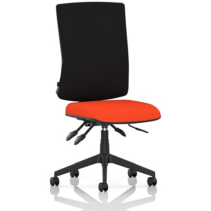 Orlena High Black Back Task Operator Chair, Tabasco Orange