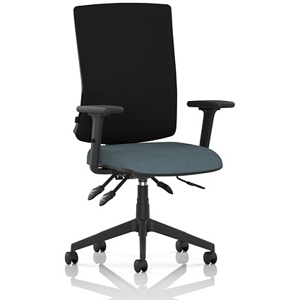 Orlena High Black Back Task Operator Chair, Height Adjustable Arms, Rivet Quench